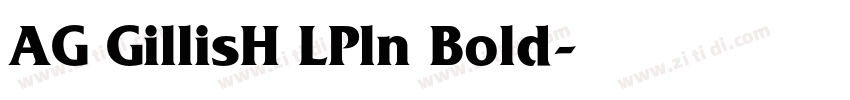 AG GillisH LPln Bold字体转换